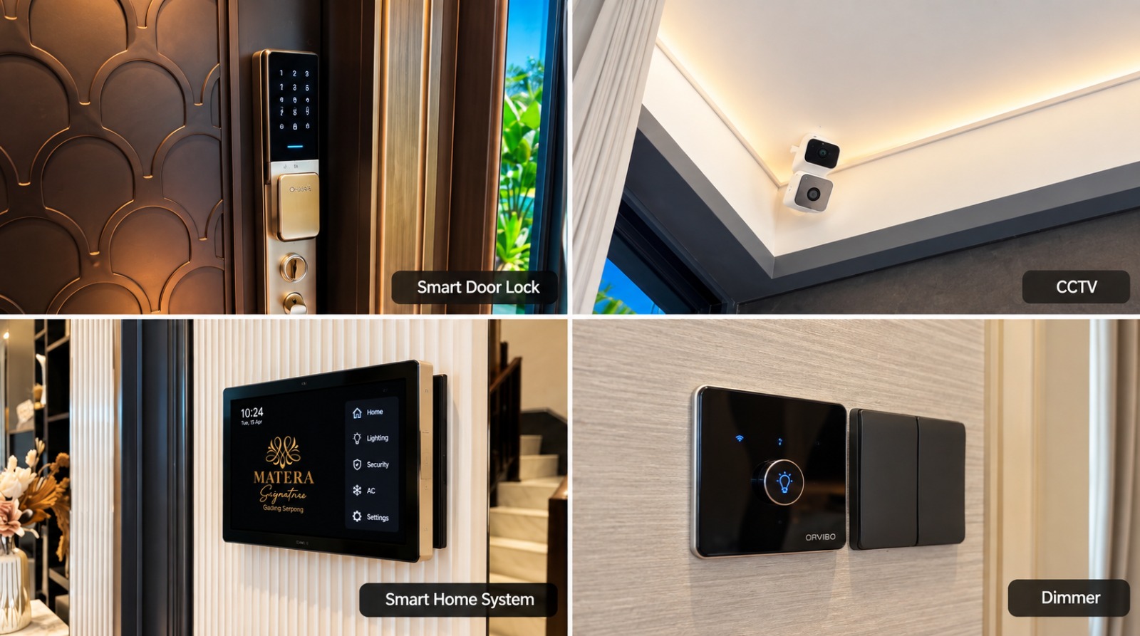 Fitur smart home dan teknologi modern Matera Signature